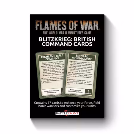 Blitzkrieg British Unit Cards (x28 Cards) - Limited Edition