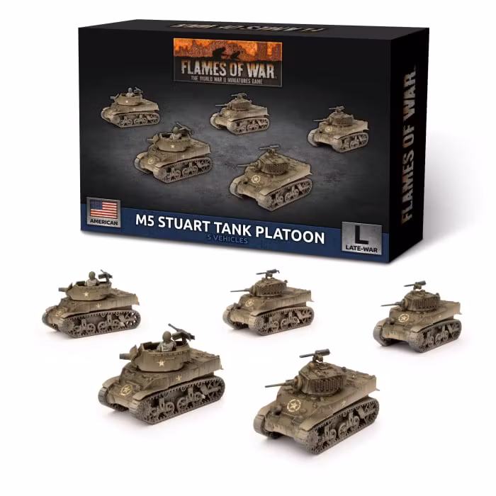 M5 Stuart Light Tank Platoon (Plastic)