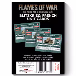 Blitzkrieg French Unit Cards (x41 Cards) - Limited Edition