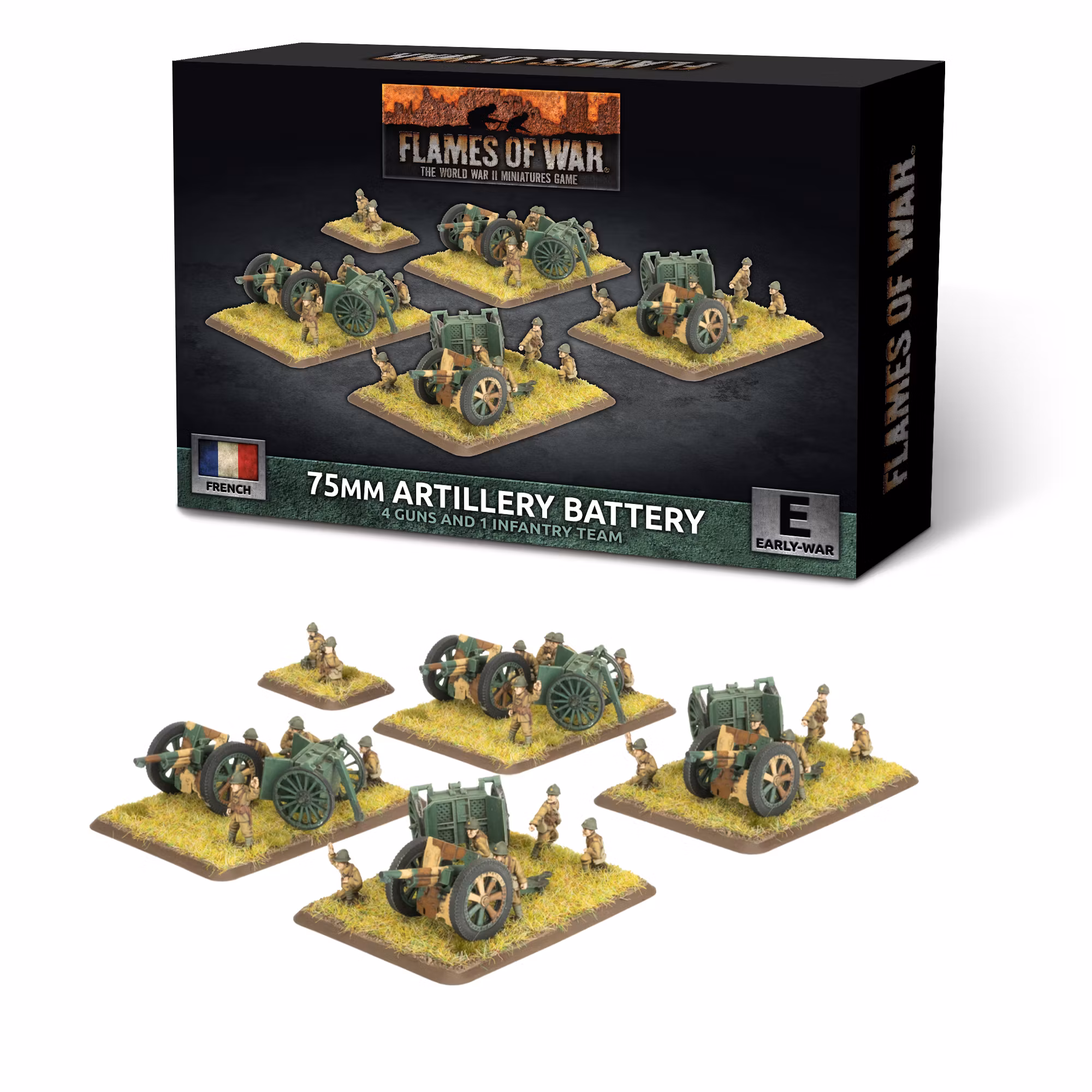 75mm mle 1897 Gun Battery (x4 guns)