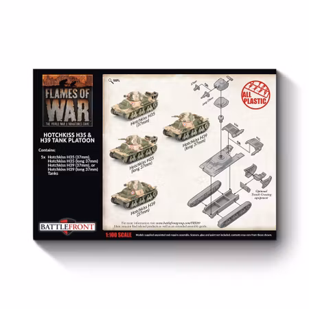 H35 / H39 Hotchkiss Tank Platoon (x5 Plastic)