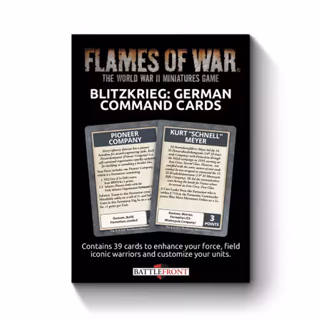 Blitzkrieg German Command Cards (x39 cards) - Limited Edition