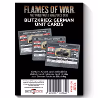 Blitzkrieg German Unit Cards (x42 cards) - Limited Edition