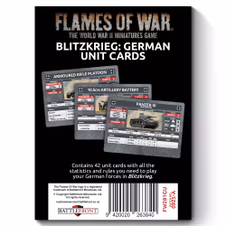 Blitzkrieg German Unit Cards (x42 cards) - Limited Edition