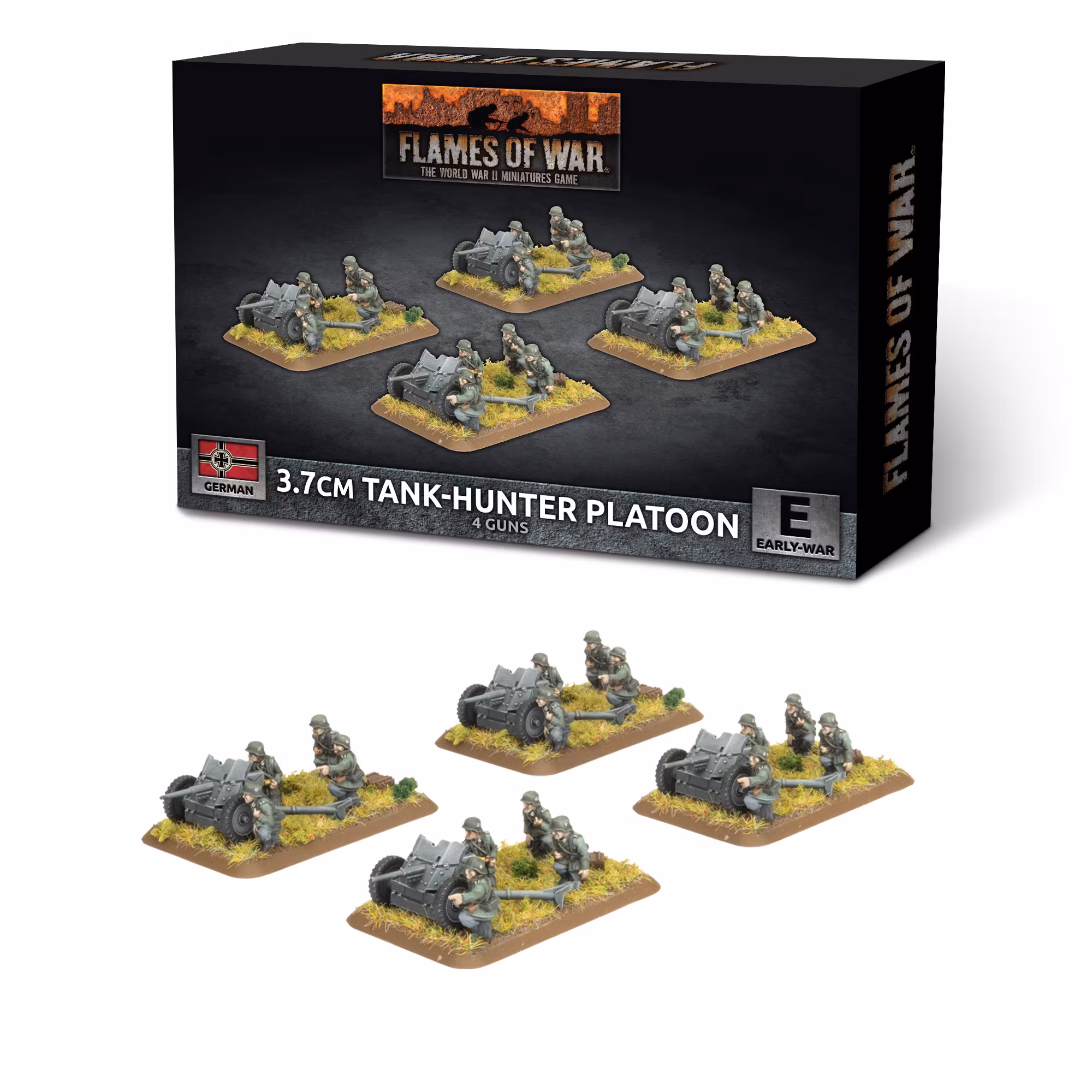 3.7cm Tank Hunter Platoon (Early) (x4 guns Plastic)