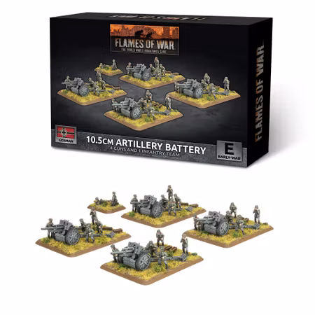 10.5cm Artillery Battery (Early) (x4 guns Plastic)