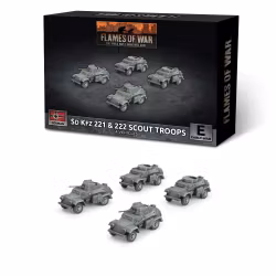Sd Kfz 222 / 221 Scout Troop (x4 Plastic)