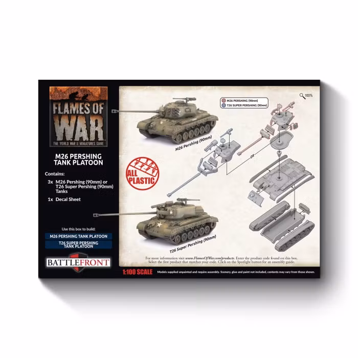 M26 Pershing Tank Platoon (x3 Plastic)