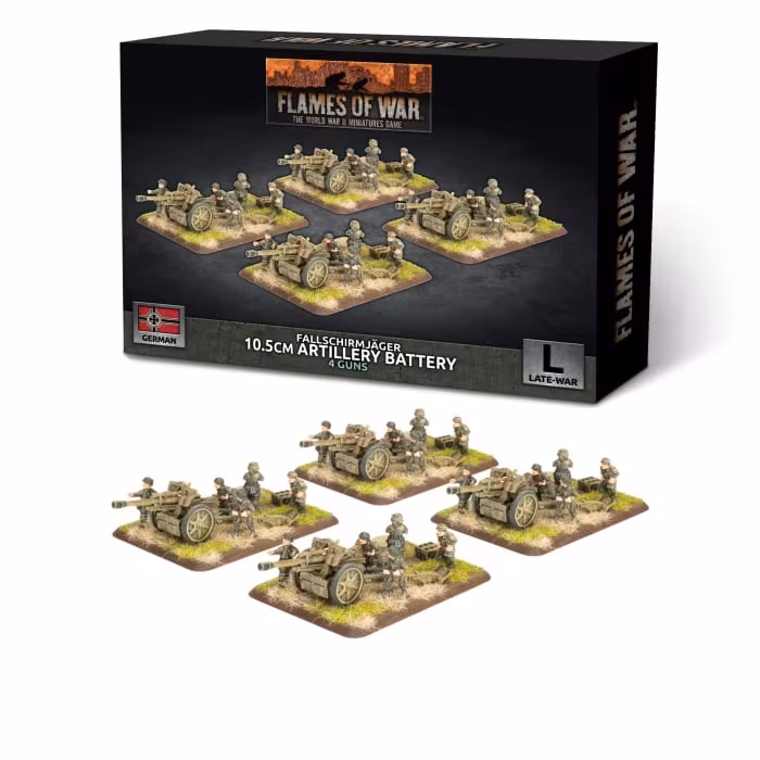 FJ 10.5cm Artillery Battery (x4 guns Plastic)
