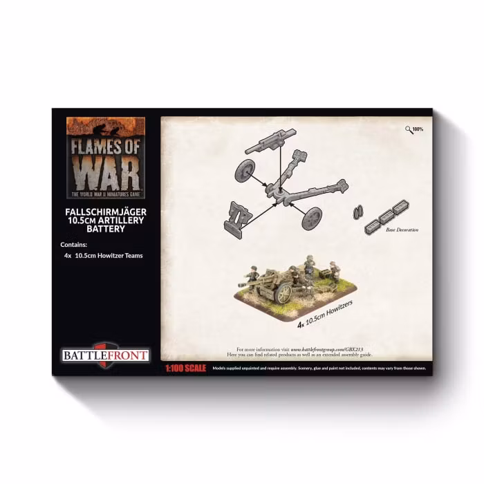 FJ 10.5cm Artillery Battery (x4 guns Plastic)