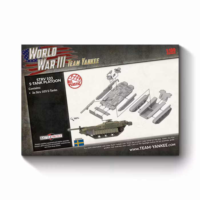 Strv 103 S-tank Platoon (x3 Plastic)