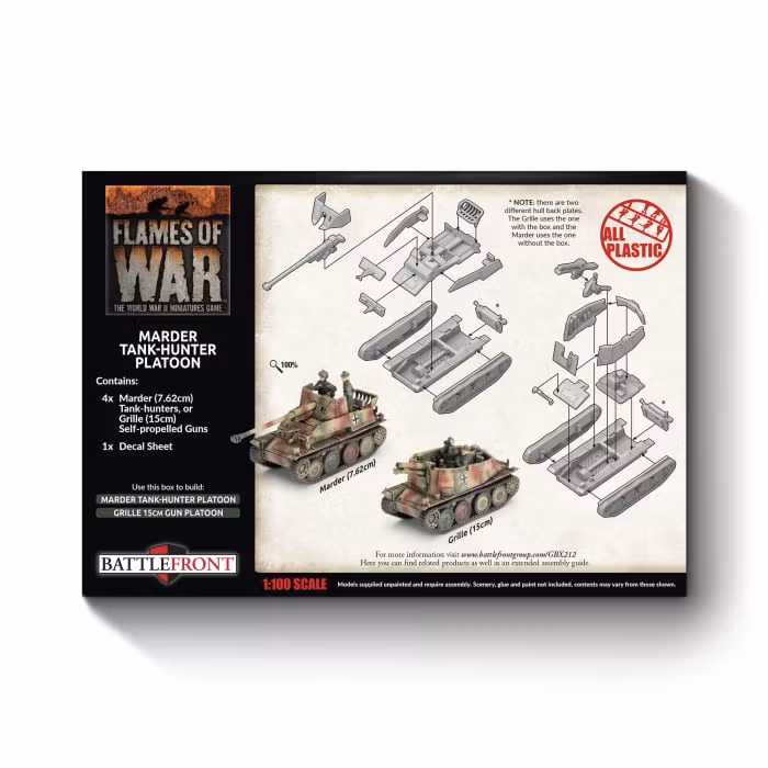 Marder / Grille Self-propelled Gun Platoon (x4 Plastic)