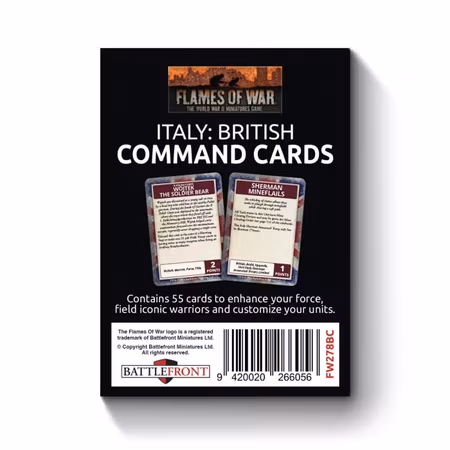 Liberation of Italy; British Command Card Pack (55 cards)