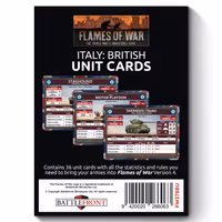 Liberation Italy: British Unit Card Pack (36 cards)