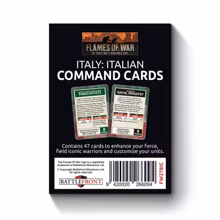 Liberation of Italy: Italian Command Card Pack (both sides) (47 cards)