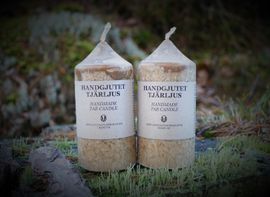 Handgjutna tjärljus 2-pack -runda