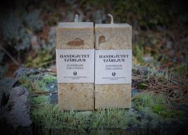 Handgjutna tjärljus 2-pack -fyrkantiga
