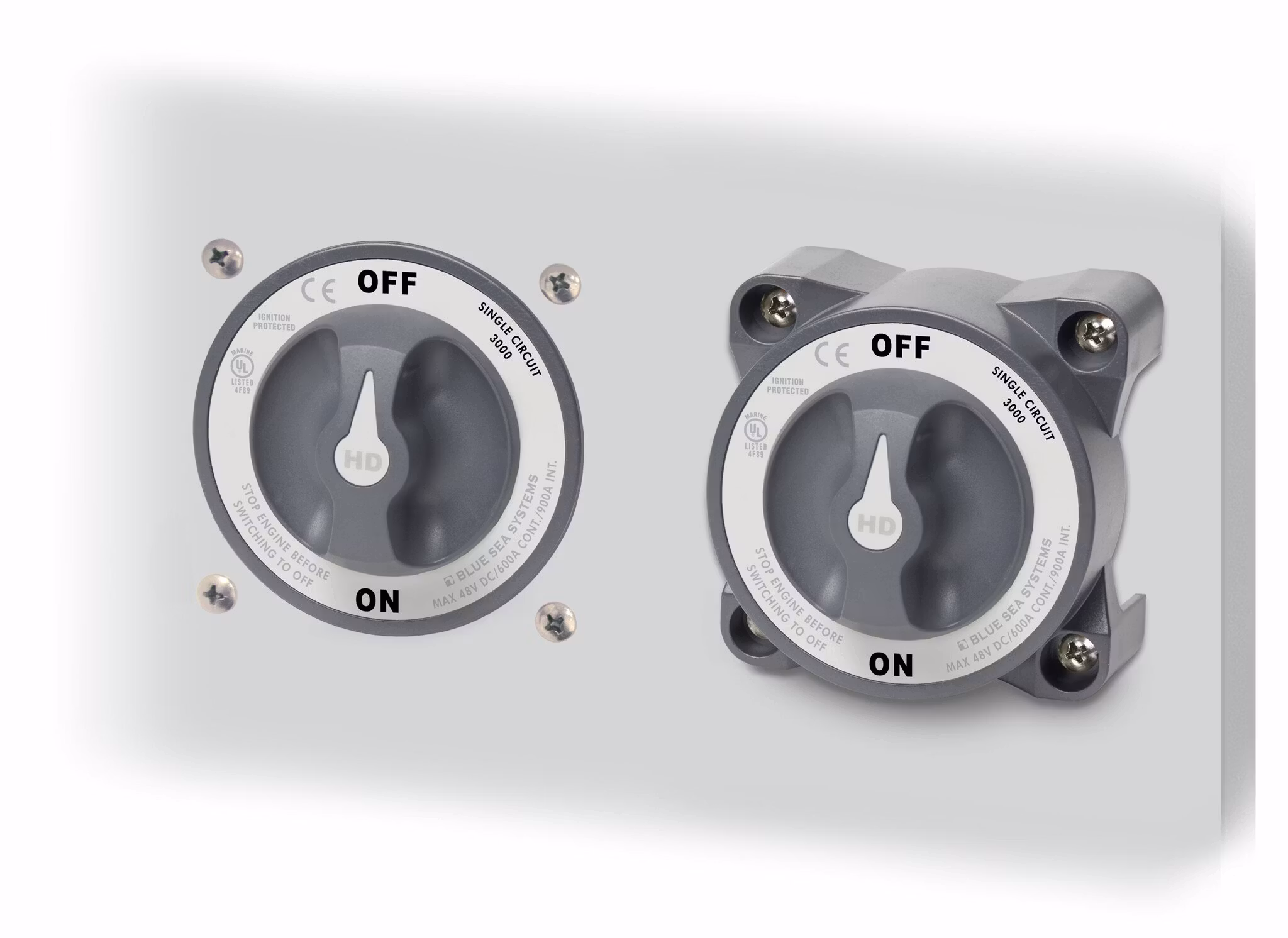 Blue Sea Systems - Main switch 600A, 1 battery, 2 positions, black