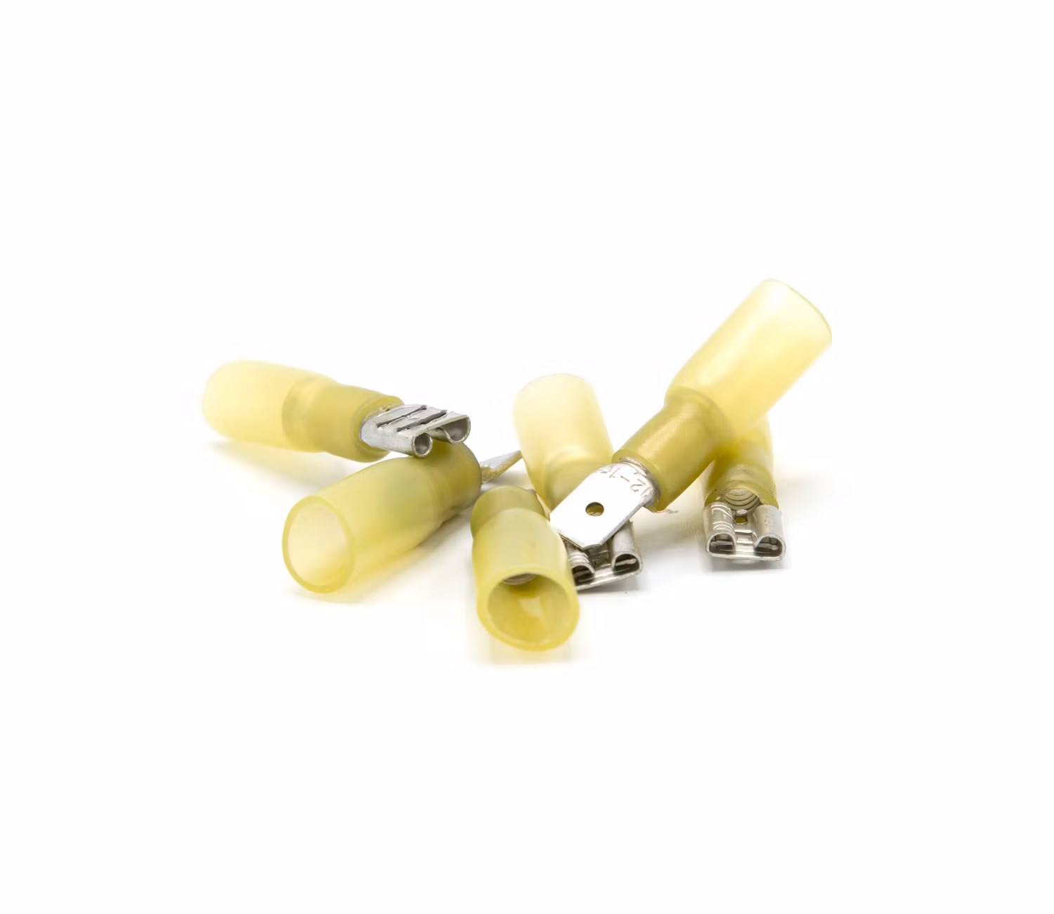 OCEANFLEX - Crimp Flat Yellow 6.3mm 100pcs