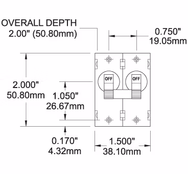 Blue Sea Systems – Automatsäkring DC/AC 40A 2-p, vit