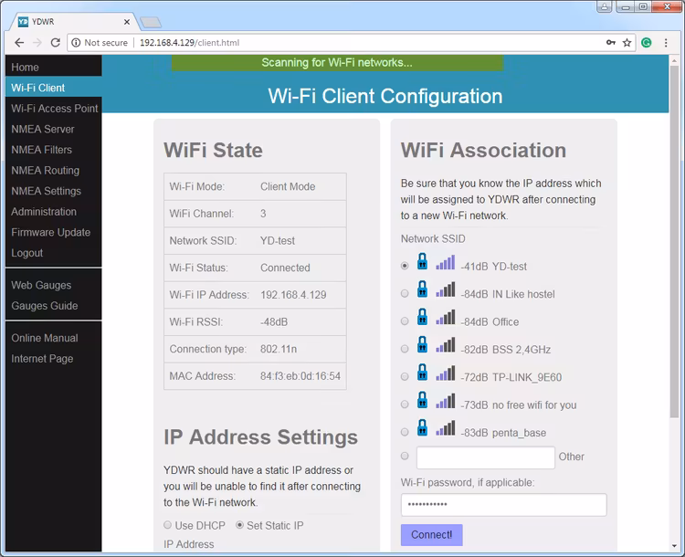 Yacht Devices - NMEA 0183 Wi-Fi Router YDWR-02