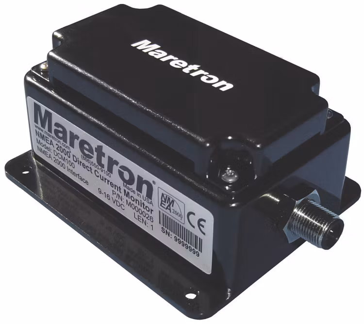 Maretron DCM100-01 - Adaptador para monitoreo de fuentes de corriente continua (DC). NMEA 2000, incluye shunt de 200 A, TR3K y FC01