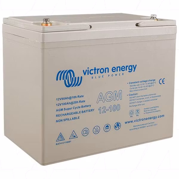 Victron Energy - AGM Super Cycle Batteri 12V/100Ah CCA (SAE) 500, M6-gänga