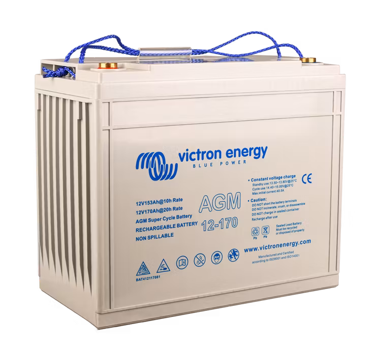 Victron Energy - AGM Super Cycle Batteri 12V/170Ah CCA (SAE) 600, M8-gänga