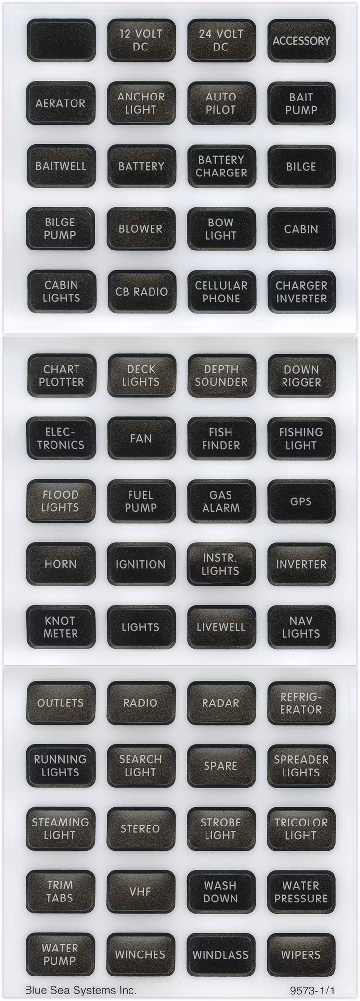 Blue Sea Systems - Tarrasarja mini DC, 60 kpl