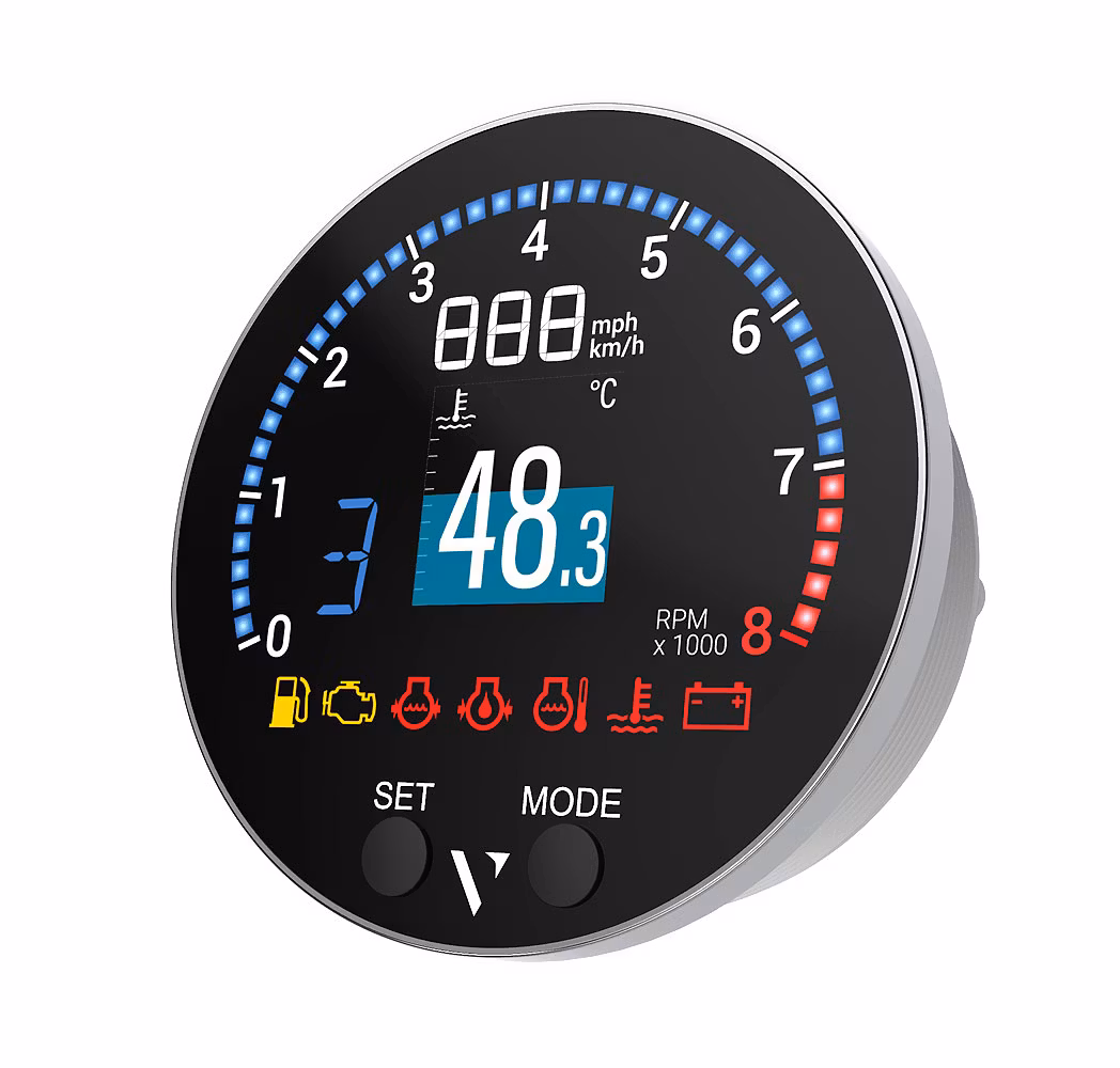 Veratron - VMH35 Multidisplay, 85 mm, integreret 10 Hz GNSS, N2K