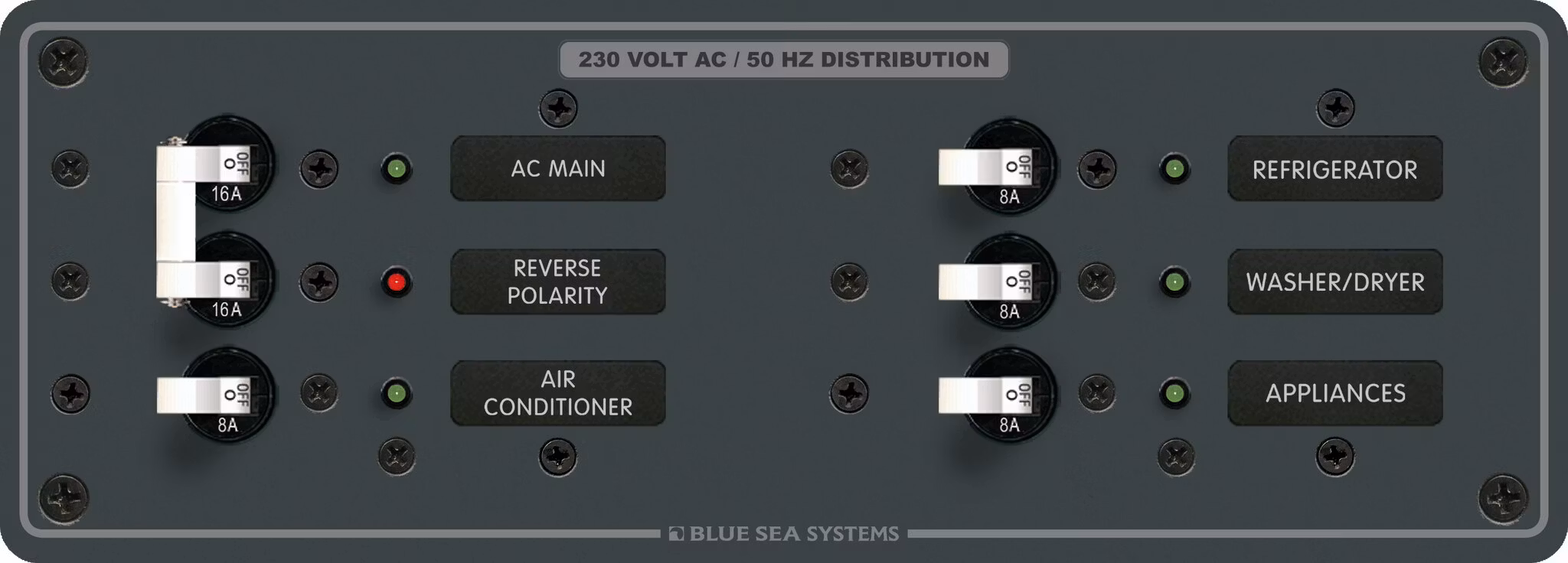 Blue Sea Systems - AC Main + 4 Positioner, Europa