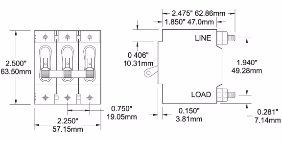 Blue Sea Systems - Blue Sea Systems Circuit Breaker 50A Weiß