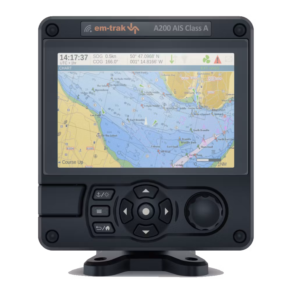 Em-trak - AIS-luokan A-transponderi 12W, 5 tuuman värinäyttö