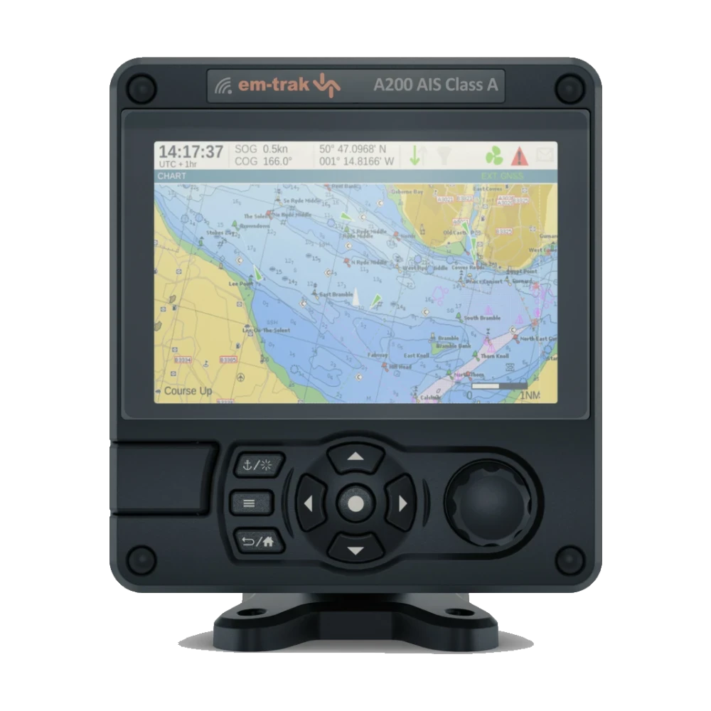 Em-trak - AIS klass A (A200) transponder 12W, 5tum färgskärm