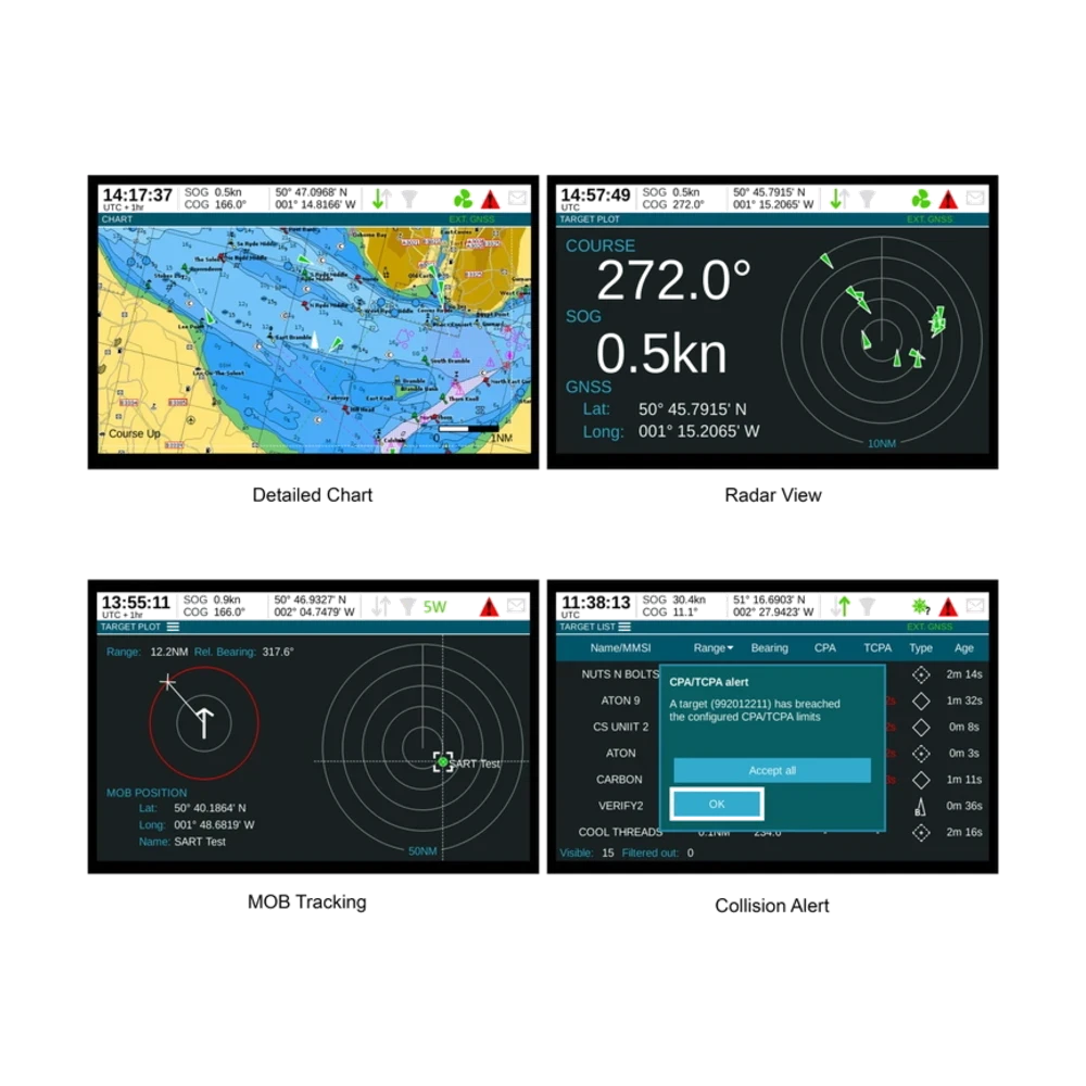 Em-trak - transponder AIS klasy A 12W, 5-calowy kolorowy wyświetlacz