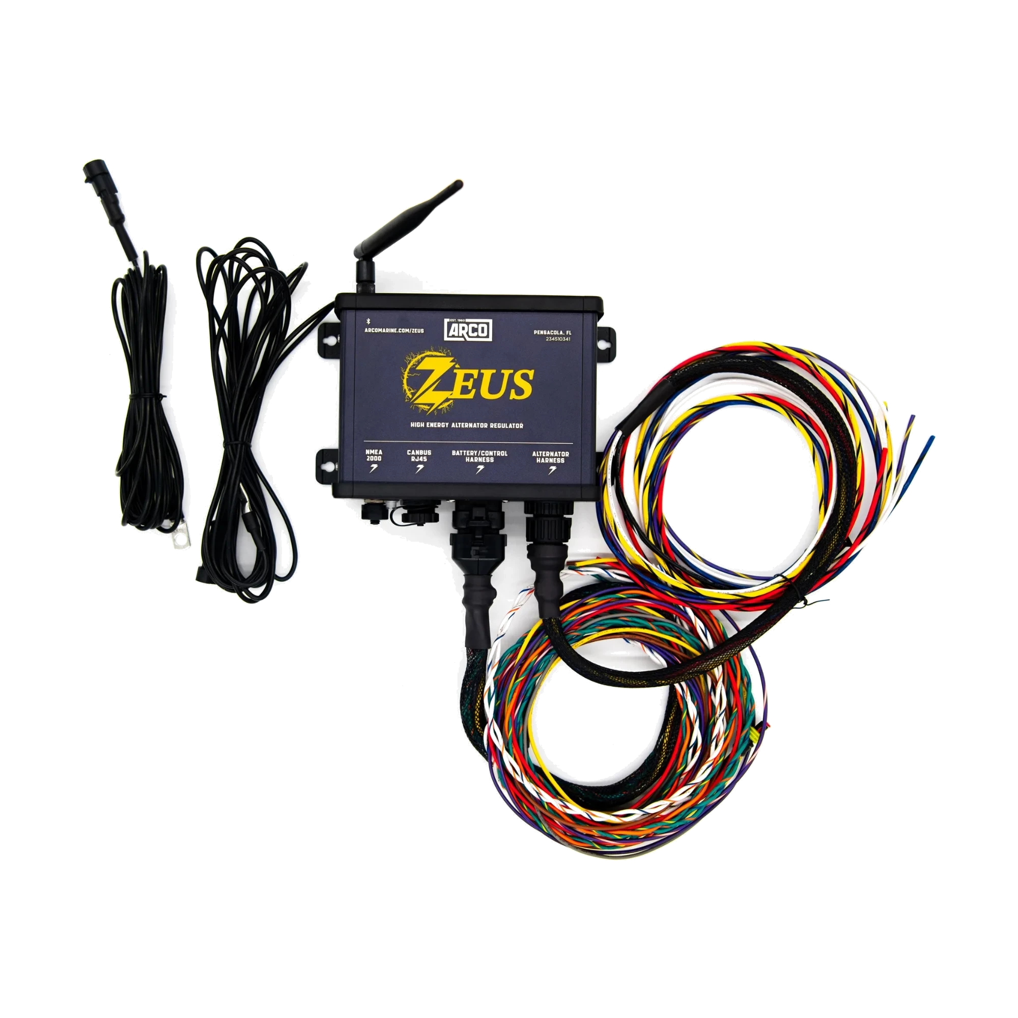 ARCO - Zeus generatorregelaar incl. bekabeling en tempsensoren, BT, Wifi, N2K, 12-48V