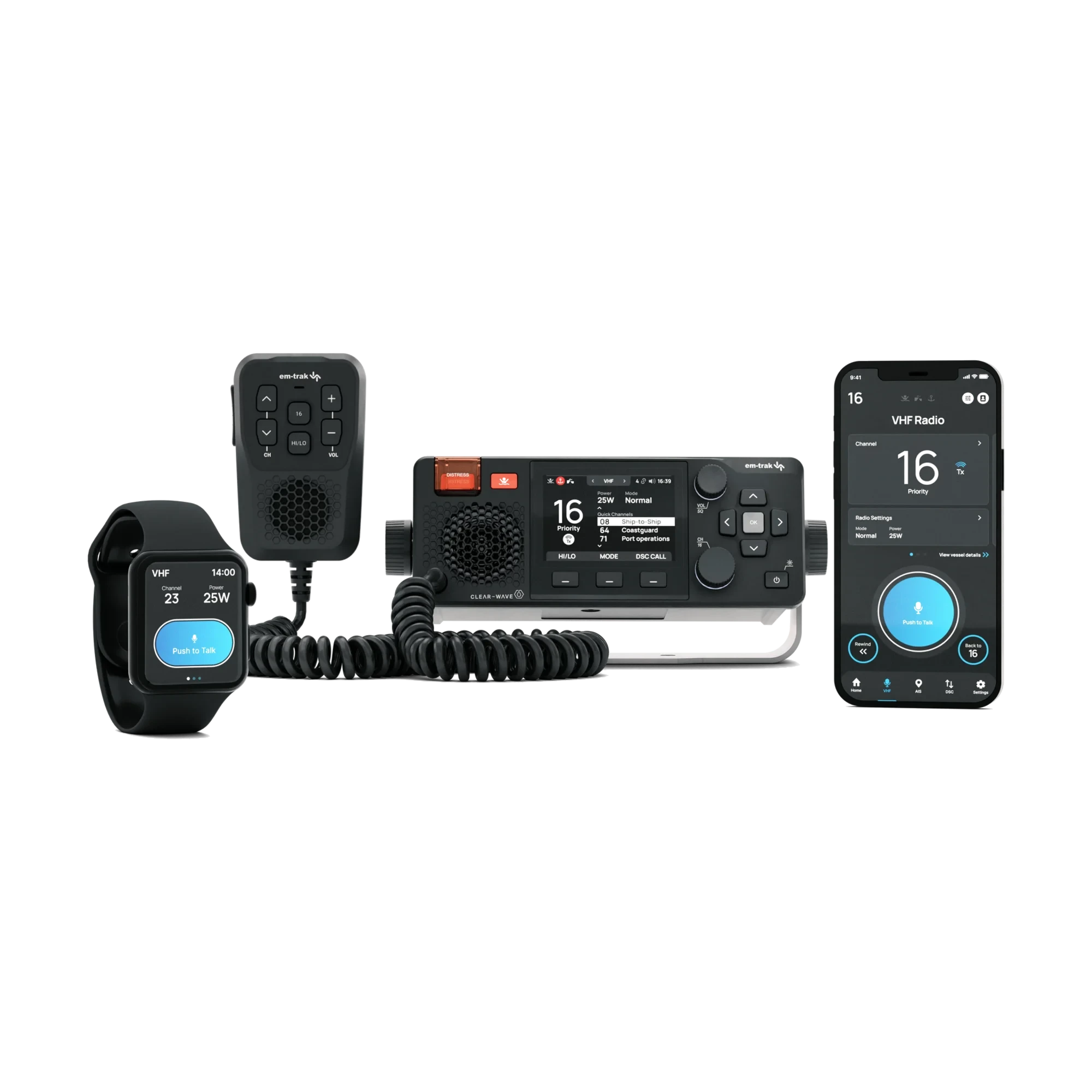 Em-Trak - X100 NEXUS VHF, DSC and 5 watt AIS Transceiver + WiFi