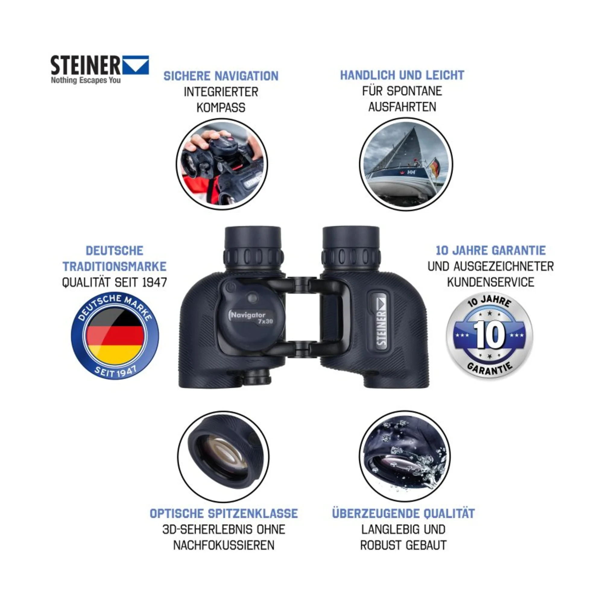 Steiner - Navigator 7x30, compass