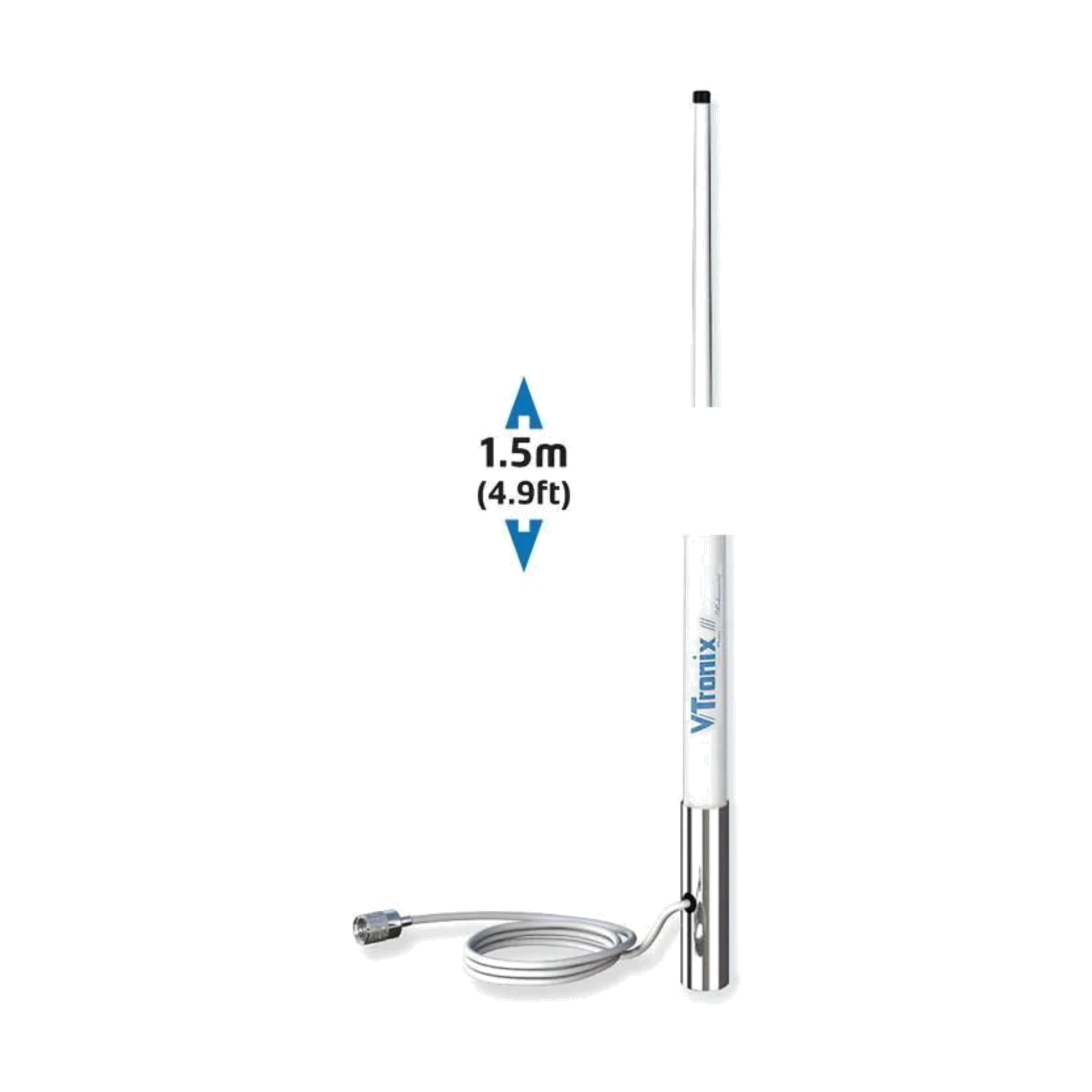 Shakespeare 427-S – VHF-antenn 150cm med rostfri bas