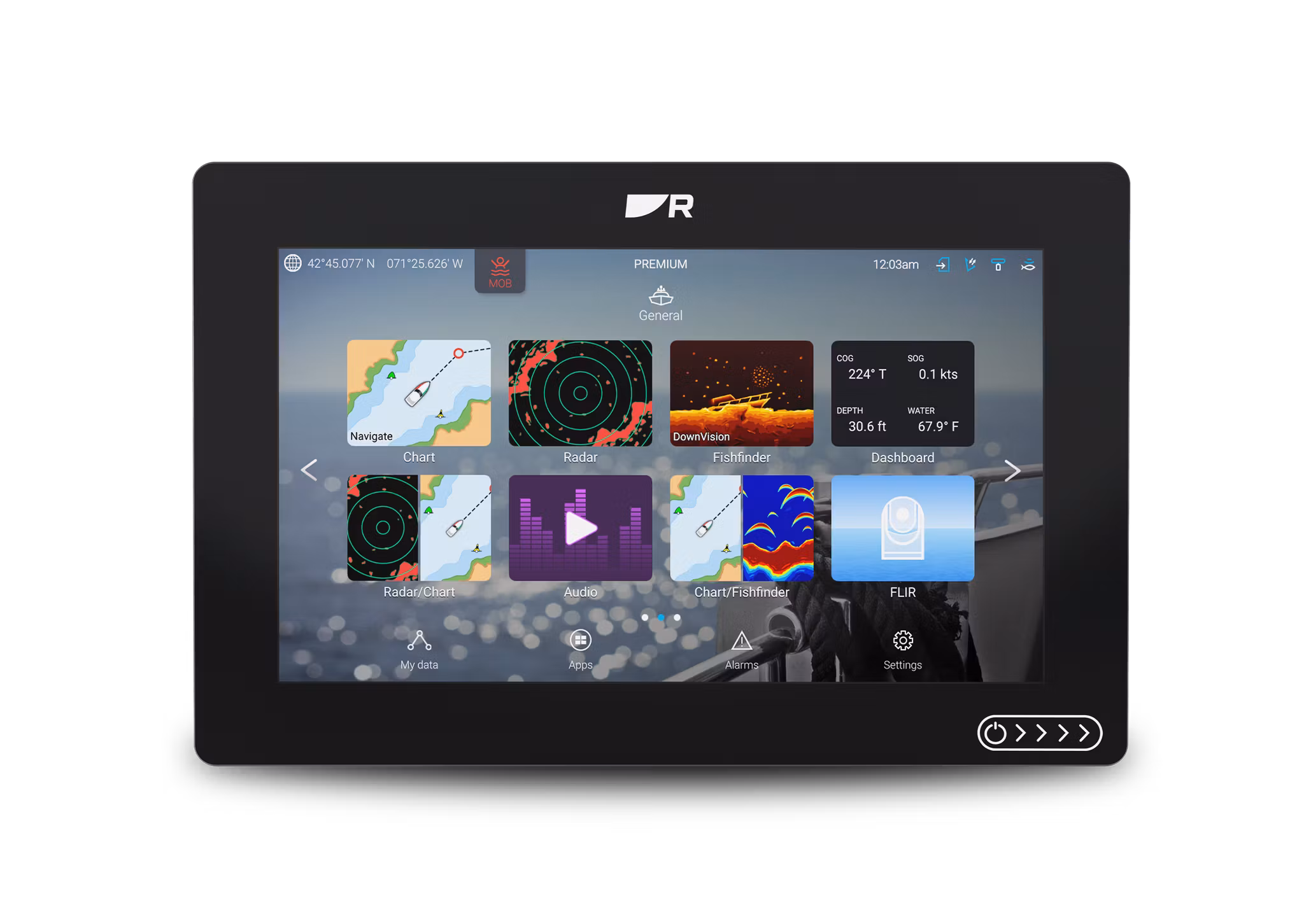 Raymarine – AXIOM 2 12 tum MFD, LightHouse-sjökort för Norra Europa