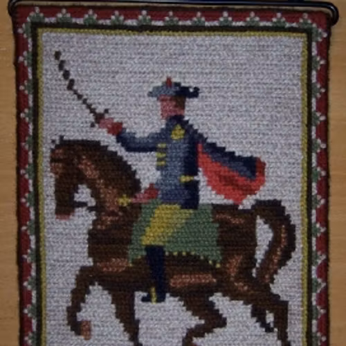 Handbroderad militär