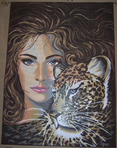 Kvinna och tiger
