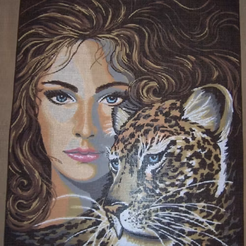 Kvinna och tiger