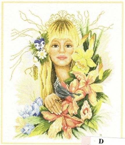 Spring flower girl
