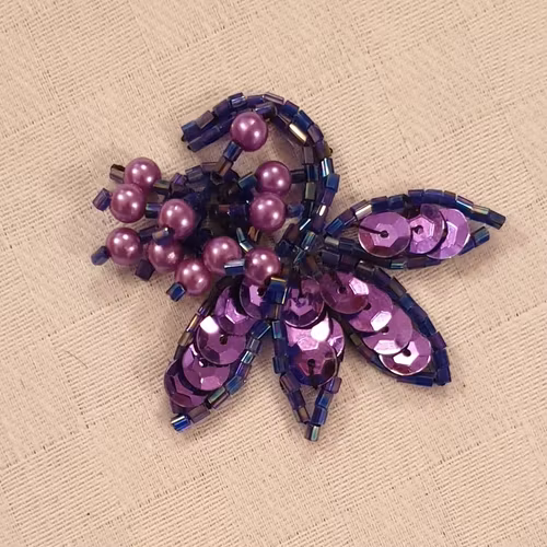 Paljettemblem - Blomma