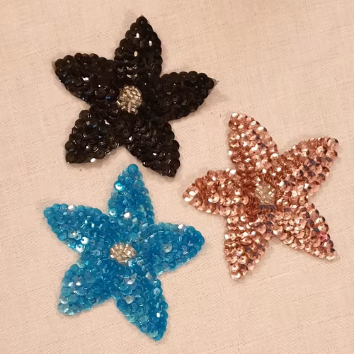 Paljettemblem - Blomma