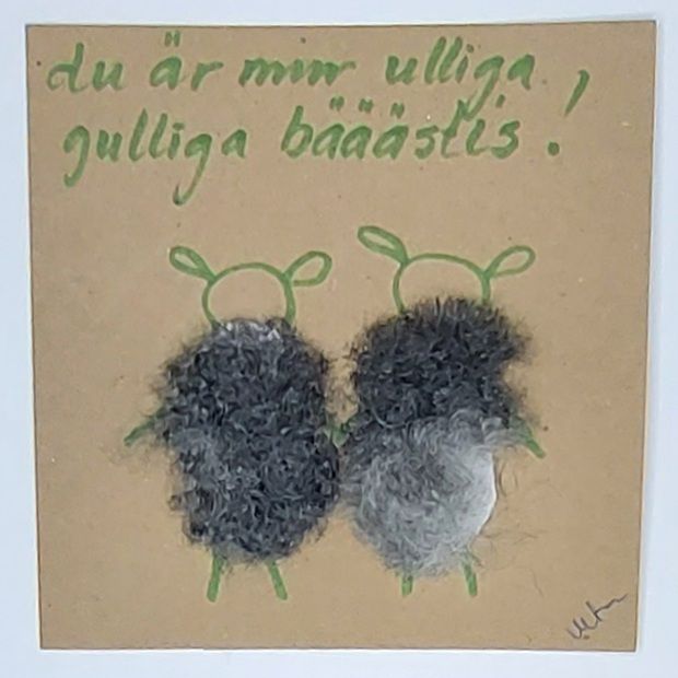 Kort med lamm - Du är min ulliga gulliga bääästis!