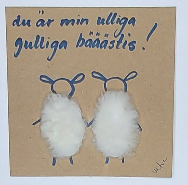 Kort med lamm - Du är min ulliga gulliga bääästis!
