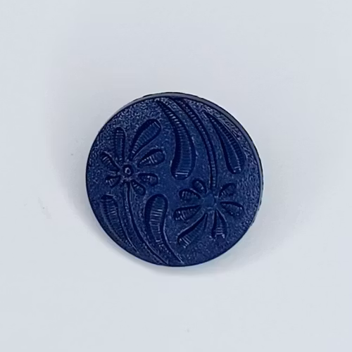 Blå knapp 18 mm