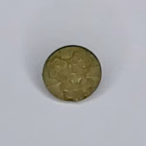 Beige/grön knapp 14 mm